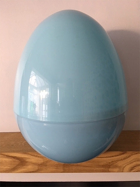Giant Plastic Egg. 36cm 14inch Tall - BABY BLUE - PACK OF 6
